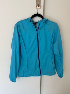 Eddie Bauer Blue Rain Jacket Women’s size small